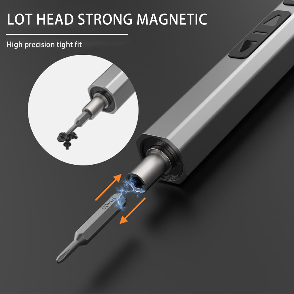 Precision Electric Screwdriver Set – LED Shadowless Light & Magnetic Project Mat