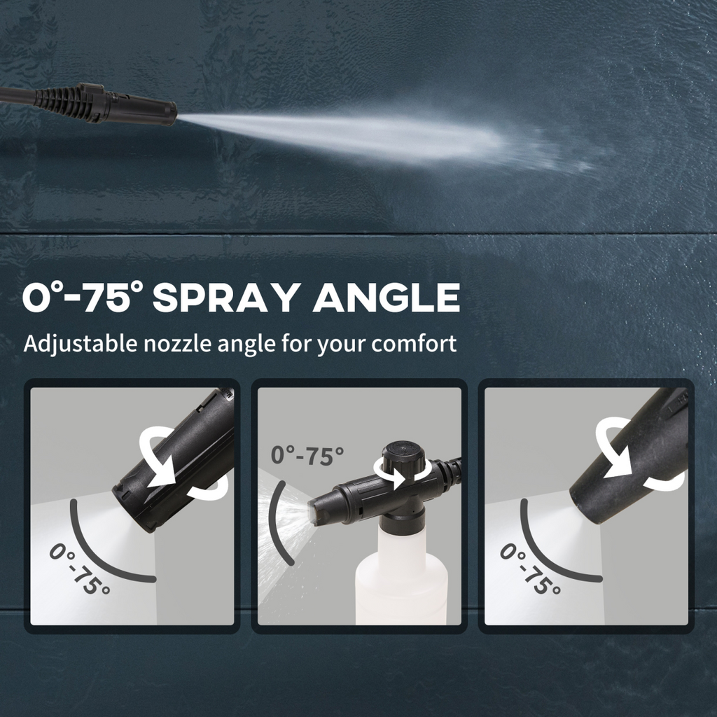 Spray nozzle with adjustable spray angle on a dark background