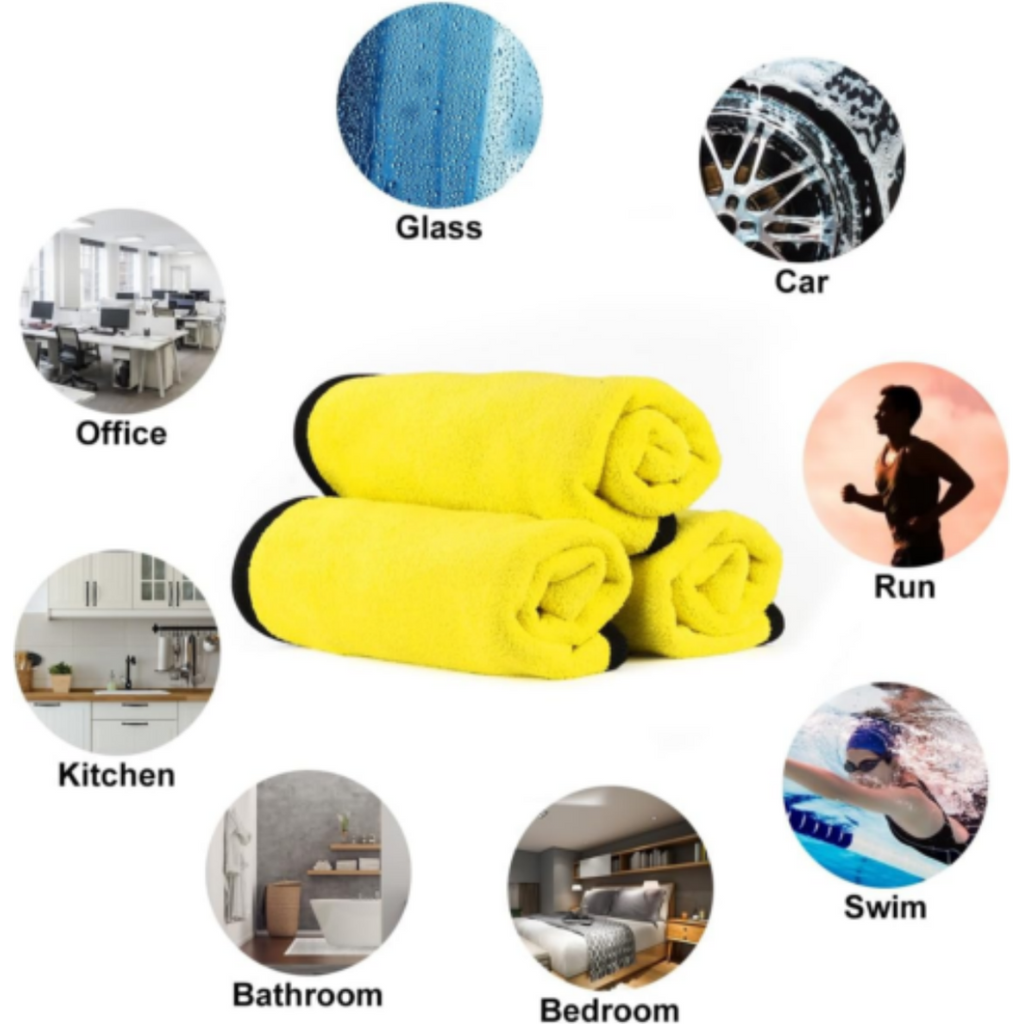 12-Pack Premium Microfiber Car Drying Towels – Extra Soft Coral Fleece (30x40cm)