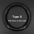 Universal 38cm Hand-Sewn Microfiber Leather Steering Wheel Cover | DIY Stitched Non-Slip & Breathable Protector for O/D-Type Wheels