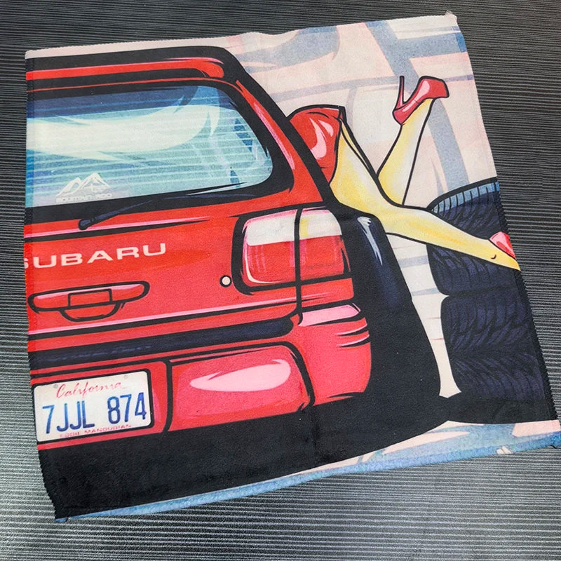 Premium Car Wash Microfiber Towel (34x34) Large Car Cleaning & Drying Cloth | Scratch-Free Hemming for Detailing, Car Care & Custom Mods | 75x75cm