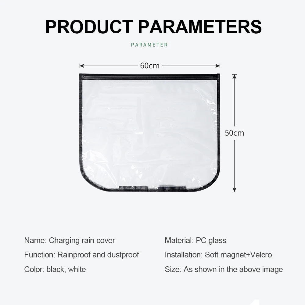 kebidumei Universal EV Charger Rain Cover – Waterproof & Snowproof Magnetic Charging Port Protector for Electric Vehicles – All-Weather Outdoor Protection
