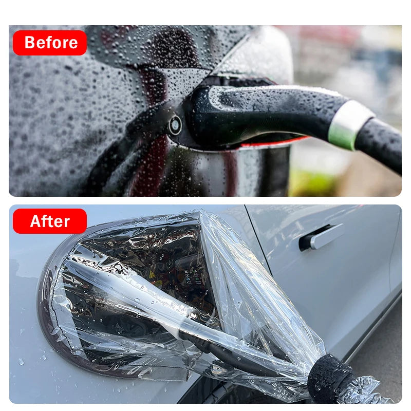 kebidumei Universal EV Charger Rain Cover – Waterproof & Snowproof Magnetic Charging Port Protector for Electric Vehicles – All-Weather Outdoor Protection