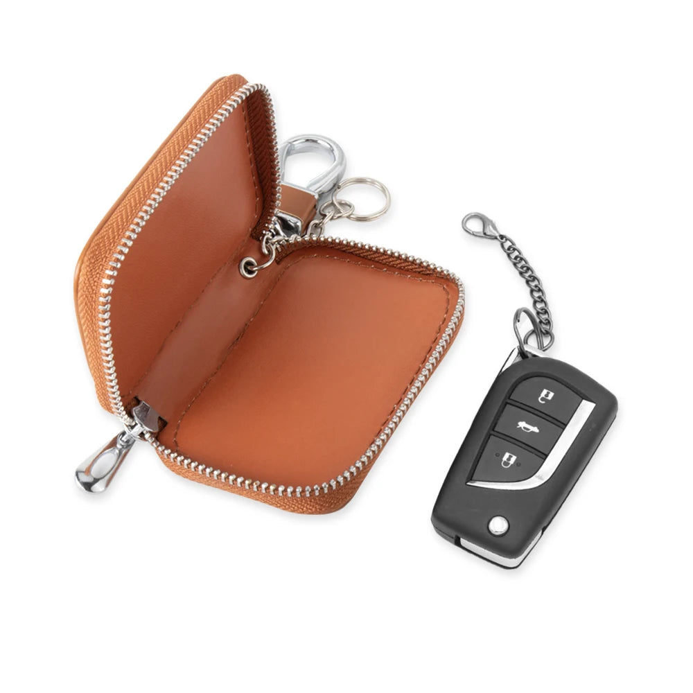 Premium Genuine Leather Car Key Fob Cover - Audi S-Line Edition. Alternative: Luxury Leather Key Protector for Audi A1, A3, A4, A5, A6, Q3, Q5, Q7