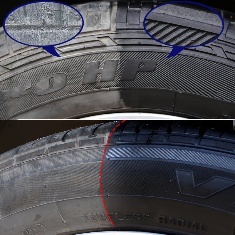 Premium Black Shiny Tire Wax | Long-Lasting High-Gloss Shine, UV Protection & Anti-Cracking Rubber Restorer
