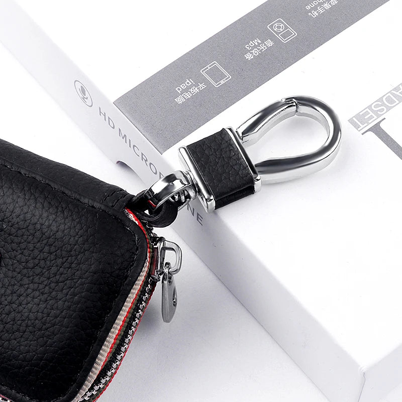 Premium Genuine Leather Car Key Fob Cover - Audi S-Line Edition. Alternative: Luxury Leather Key Protector for Audi A1, A3, A4, A5, A6, Q3, Q5, Q7