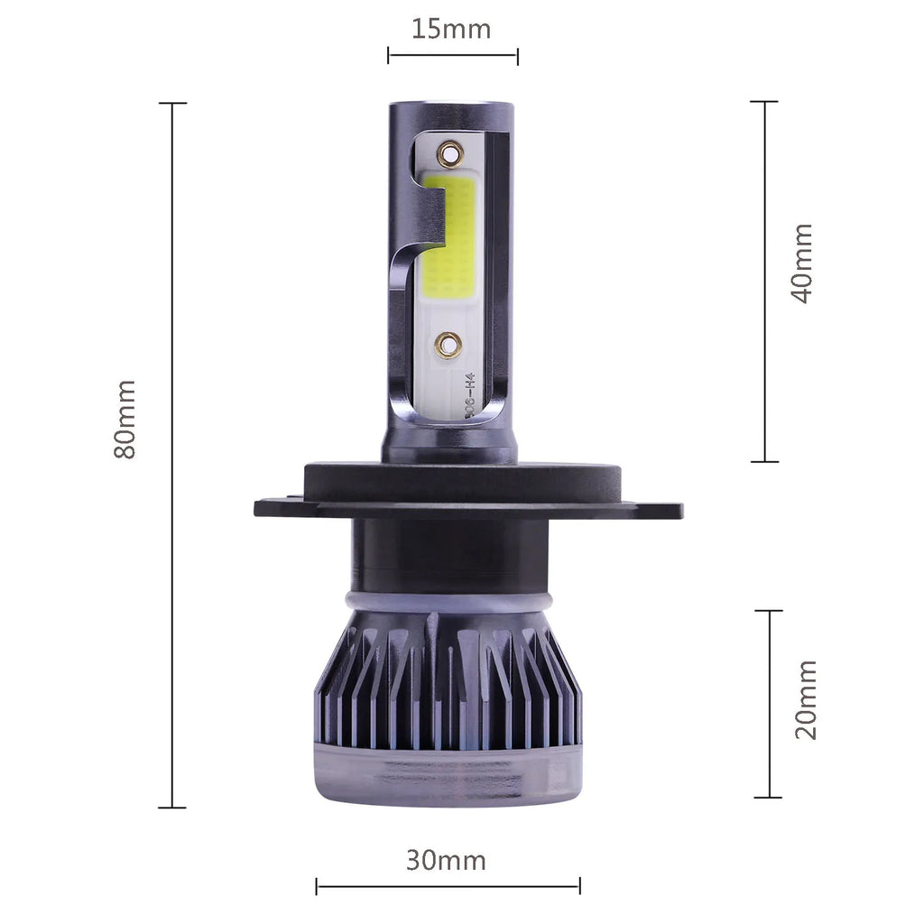 2Pcs LED H4 H7 Car Headlight H1 LED Bulb H8 H11 9005 HB3 9006 HB4 9004 HB1 H3 HB5 H13 Led Lights 20000LM Turbo lampada 12V