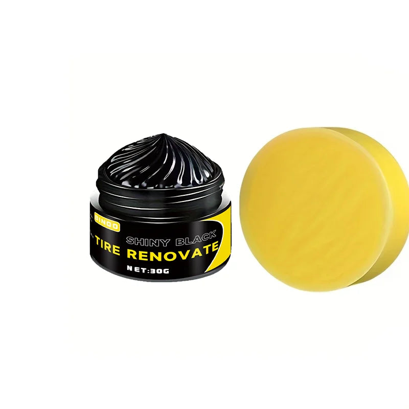 Premium Black Shiny Tire Wax | Long-Lasting High-Gloss Shine, UV Protection & Anti-Cracking Rubber Restorer