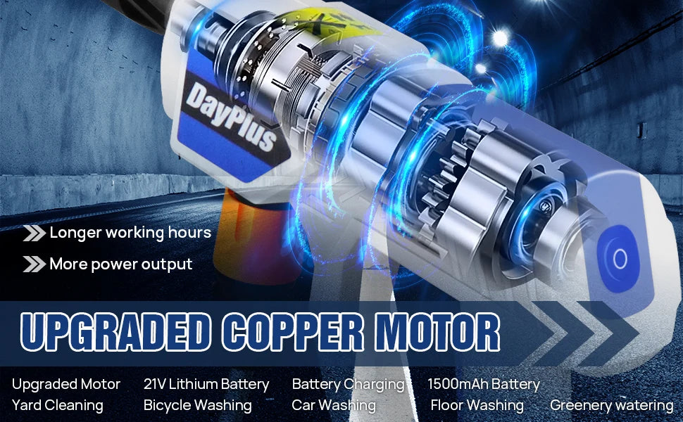 Aqua Jet Pro Cordless | Portable High-Pressure Car Wash with 6-in-1 Nozzle | Handheld Power Washer for Garden, Windows, Cars & Motorbikes