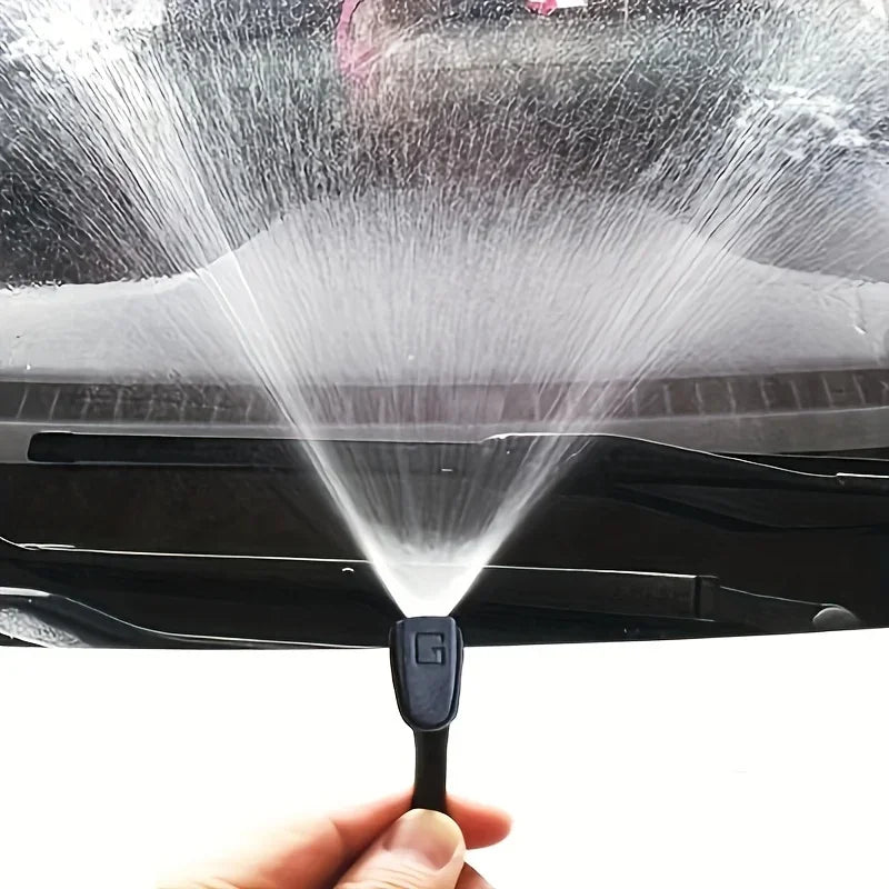 2-Piece Universal Car Front Hood Wiper Nozzle Kit | Adjustable Fan-Shaped Spray Washer Jet | High-Efficiency Windshield Sprinkler Replacement