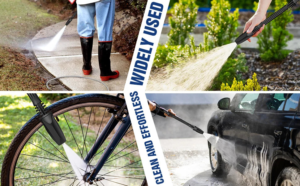 Aqua Jet Pro Cordless | Portable High-Pressure Car Wash with 6-in-1 Nozzle | Handheld Power Washer for Garden, Windows, Cars & Motorbikes