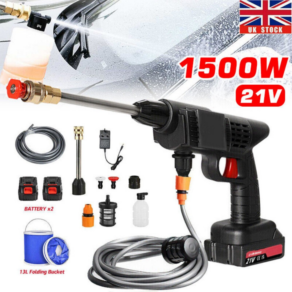 Cordless High-Pressure Power Washer – Portable Car Jet Wash Kit